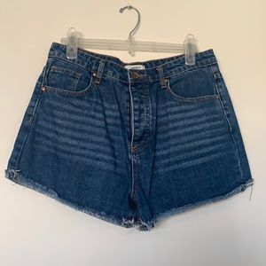High-waisted denim cut off shorts (Forever 21)